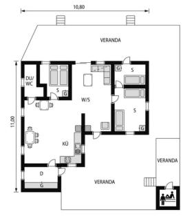 Modern stuga med sjöutsikt - Hammarby - 1