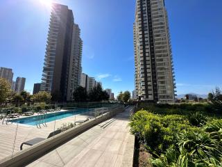 Maravilloso Nuevo Departamento en Avda, ConCon Reñaca 4357, Frente al Campo Dunar BOSQUES DE MONTEMAR Estacionamiento gratuito techado-ubicación frente JUMBO-check in 24-7 -Amoblado- Wi-Fi-Cable- Smart TV en las 2 habitaciones, amplia terraza- bella vista - Concón - 6