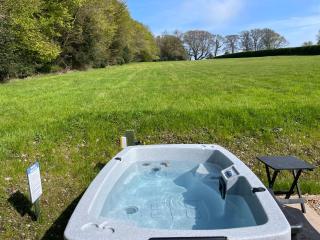Nutkins Luxury Shepherd Hut with hot tub close to Lyme Regis - 5
