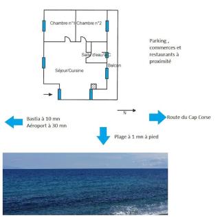 Appartement de charme, T3, situation idéale, pieds dans l'eau, Cap Corse - 7