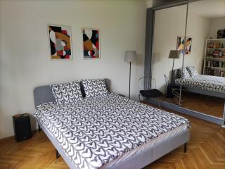Park view, close to river, AC, Bauhaus vibe, 2 balconies - Budapeste - 0