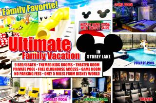 Ultimate Family Vacation Home near Walt Disney World in Storey Lake, Pool, Mickey room, Star Wars Gameroom, Theater - Kissimmee - 0