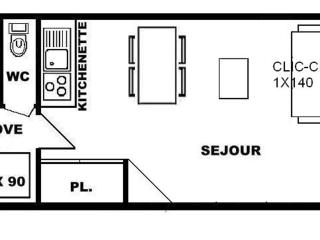 Studio cosy avec alcôve, proche centre des Saisies, balcon sud, 4 pers., classé 2*. - FR-1-594-147 - Hauteluce - 8