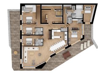 Duplex spacieux pour 14 pers. avec sauna, terrasse et parking, au pied des pistes - Méribel Village - FR-1-566-11 - 1
