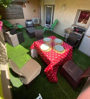 Charmant T2 RD jardin grande terrasse coeur ville plage 2 m clim garage wifi - Sainte-Maxime - 6
