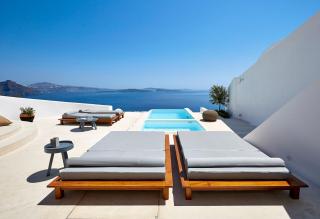 Elegant Santorini House Villa Serenity Caldera ViewOutdoor Hot Tub Private Pool Oia - Thólos - 9