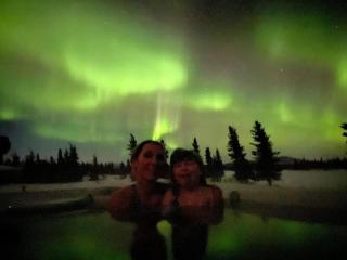 Northern Lights from Hot Tub, Denali National Park - Healy - 8