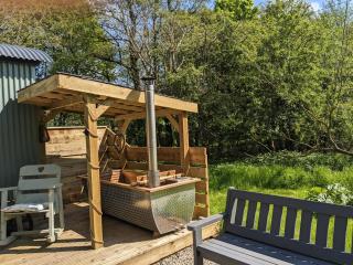 Hut In The Glade, Shepherds Hut with Hot Tub - 9