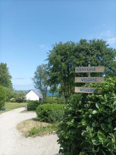 Les Hortensias grande tente familiale deux chambres et séjour vue mer sur camping nature - Plestin-les-Grèves - 7