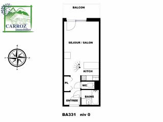 Duplex 4 Pers PIed de pistes (BA331) - Les Carroz d'Arâches - 4
