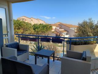 Plain-pied, terrasse, piscine, pleine vue mer, plage à 6' à pied, parking, wifi - Fleury - 5