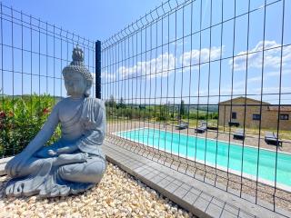 Villa 4 étoiles avec 2 chambres climatisation et piscine privée - Vagnas - 6