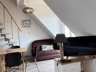 Accès direct plage, T3 mezzanine, 4 pers, balcon, parking, proche thalasso à Cabourg - FR-1-487-357 - Cabourg - 4