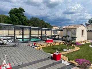 L'Aurore suite de charme, clim jacuzzi, sauna, piscine chauffée cuisine... - Carpentras - 6