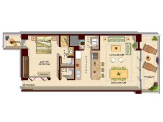 Oceanfront, 1 bedroom, parking, level 1 - 8