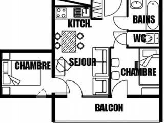 3 pièces familiales, 4 pers, garage, centre des Carroz - FR-1-572-75 - Arâches-la-Frasse - 4