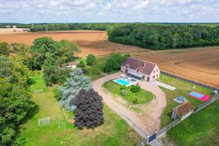 Crazy Villa Chalonie 28 - Heated pool - Soccer - Basket - 2h Paris - 30p - Happonvilliers - 3