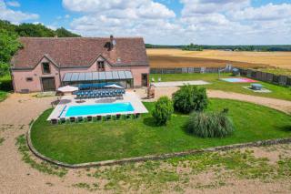 Crazy Villa Chalonie 28 - Heated pool - Soccer - Basket - 2h Paris - 30p - Happonvilliers - 1