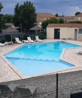 Appartement T2, terrasse, piscine, clim, proche plage - Marseillan - 0