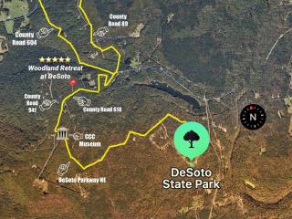 The Otter Box Cabin - 92 Acres Beside DeSoto State Park - 7