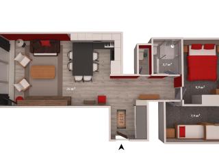 Appartement moderne accès pistes, proximité commerces - FR-1-563-27 - Courchevel - 2
