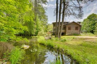 A-Frame Log Home with Game Room Near Lake George! - 0