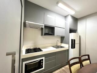 Lindo! Apto com piscina na praia de Palmas! SV01H - Governador Celso Ramos - 4