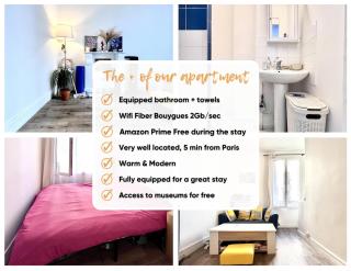 Appartement de charme tout équipé à Paris, pour 4 personnes, 2 grands lits - Levallois-Perret - 5