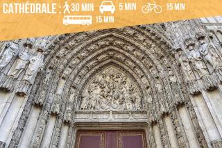 Rouen : Vue panoramique sur la seine avec parking - Rouen - 2