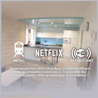 bnbgônes LE SKY BLUE - BALCONS - METRO FLACHET - WIFI - Villeurbanne - 0