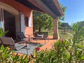 Proche Roussillon, La villa rouge Luberon, piscine chauffée, climatisation et vue Luberon - Gargas - 4