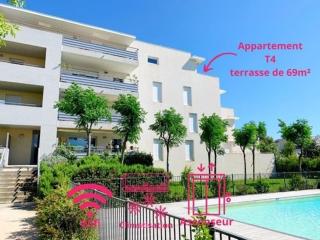 Superbe 4 pièces avec terrasse, clim, piscine et parking à Sète - FR-1-338-493 - 0