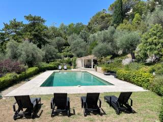 Villa provençale rénovée, vue panoramique mer, piscine 15X6 - Grasse - 6