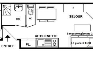 Studio cabine cosy avec balcon, proche télésièges et commerces, 5 couchages - Les Saisies - FR-1-594-315 - Hauteluce - 8
