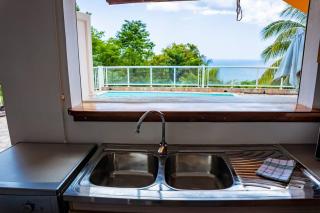 Villa au soleil couchant avec vue mer piscine sel - Bouillante - 6