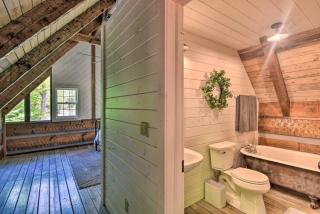 Creekside cabin w/ hot tub, fireplace & trail - 1