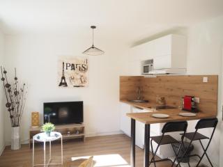 Terrasse, vue sur jardin arboré et place de parking - Rennes - 8