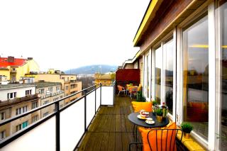 Waterfront River Side Roof Top Apartment - Terrace with city view - Praga - 9