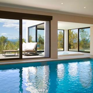 Villa du Belvédère, piscine intérieure, spa et hammam - Montagnac - 9