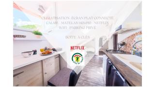 Studio DUPLEX Atypique, classé et Label "Gîte de France" 5min centre, 15min gare, CLIMATISATION, Lit double, Calme et Cosy, NETFLIX , WIFI, Parking, boite à clés arrivée tardive - Gîtes La Tarine - Albertville - 0
