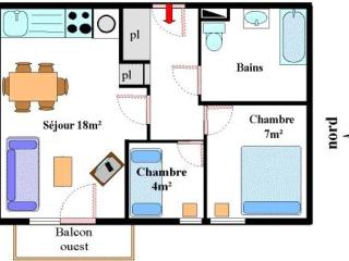 Appartement cosy, 5 pers, centre village, proche pistes, balcon, parking, WIFI, draps inclus - FR-1-508-52 - Lanslevillard - 7
