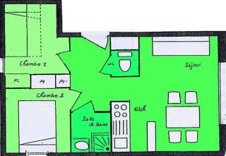 Appartement lumineux, 5 personnes, 2 chambres - OCI04 - Beaufort - 2