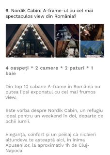 Nordik Cabin - Aframe with 2 bedrooms - Mărişel - 8