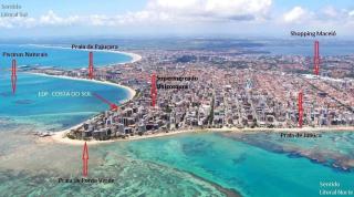 Apt por temporada em Ponta Verde, Studio com 02 quartos com vista lateral mar - melhor localização na Orla de Maceió - Maceió - 9