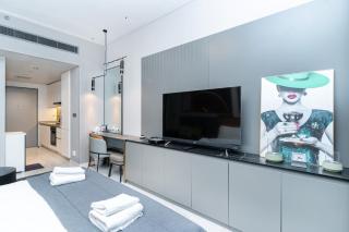Prime location I High floor I Furnished studio - Dubái - 9