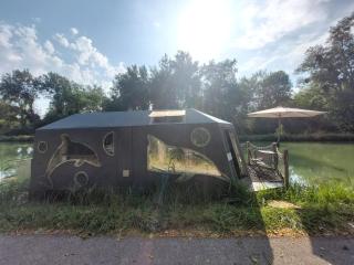 Bateau studio terrasse vue sur l'eau et nature - - 1