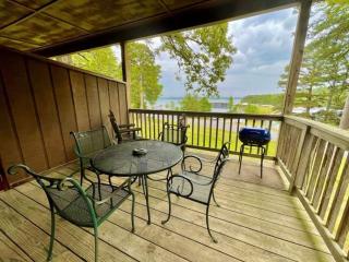 Lake view queen guest room with two queens, sleeper sofa and patio overlooking Lake Ouachita, Hotel Room - Mount Ida - 1