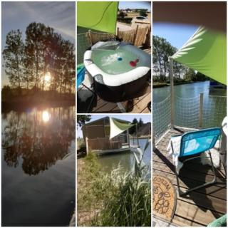 Cottage flottant terrasse jacuzzi option aux Portes de Dijon - - 9