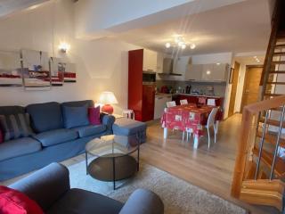 Superbe duplex face aux pistes, sud, 8 pers, 3 ch, balcon, parking, proche commerces - FR-1-445-198 - Monginevro - 0