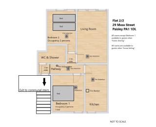 Paisley Pad Glasgow Gateway second floor flat - 8